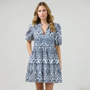 NWT Sugarlips At Sea Jacey Babydoll Eyelet Mini Dress M